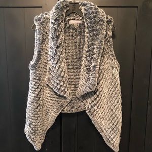 Bagatelle Draped Faux-Fur Vest, M